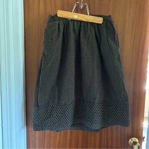 Madewell eyelet midi skirt-GUC